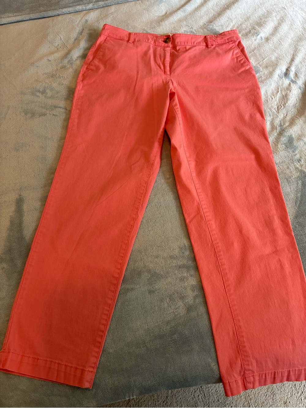 Talbot’s Coral Straight-Leg Cotton Pants 12p